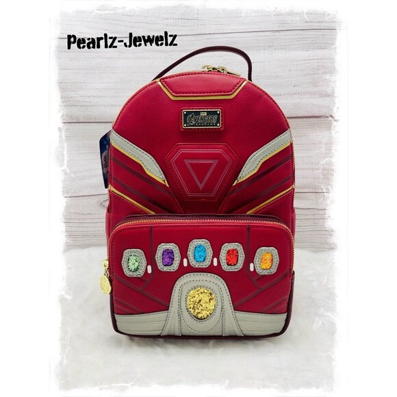 Loungefly Marvel Avengers Endgame Iron Man Gauntlet Mini Backpack NWT